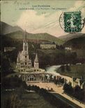 CPA Lourdes La Basilique Vie plongeante