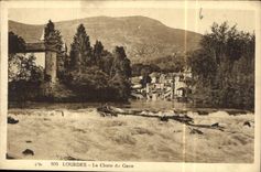 CPA Lourdes la Chute du Gave 