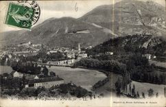 CPA Lourdes Vue generale et le Pic du Jer 