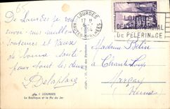 CPA Lourdes La Basilique et le Pic du Jer 