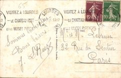 CPA Lourdes Le Chateau Fort et le Pic du Jer 