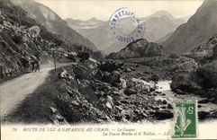 CPA Route de Luz a Gavarnie au Chaos Le Casque 