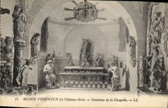 CPA Musee Pyreneen du Chateau Fort Interieur de la Chapelle 