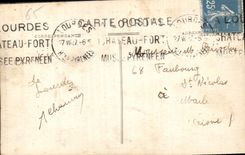 CPA Lourdes Le Chateau Fort et le Gave 