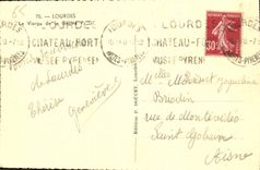 CPA Lourdes La Vierge de la Grotte 