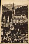 CPA Lourdes La Basilique et la Grotte 