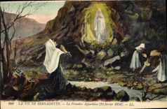 CPA La Vie de Bernadette La Premiere Apparition 