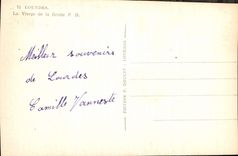 CPA Lourdes La Vierge de la Grotte 