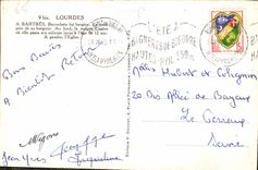 CPA Lourdes A Bartres Bernadette fut bergere 