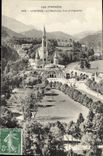 CPA Lourdes La Basilique Vue plongeante 