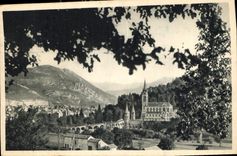 CPA Lourdes La Basilique et le Pic du Jer 