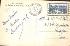 CPA Lourdes La Basilique et le Pic du Jer 