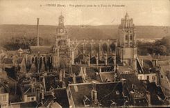 CPA Gisors Eure Vue generale prise de la Tour du Prisonnier 