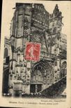 CPA Gisors Eure Cathedrale Rosace portail nord 