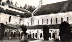 CPA Abbaye de Fontenay Interieur du Cloitre 