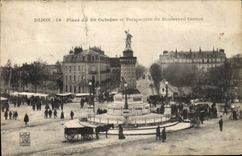 CPA Dijon Place du Octobre et Perspective du Boulevard Carnot 