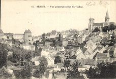 CPA Semur Vue generale prise du Viaduc 