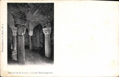 CPA Abbaye de Flavigny Crypte Merovingienne 