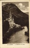 CPA Lourdes La Basilique et le Gave 