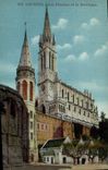 CPA Lourdes Les Piscines et la Basilique 