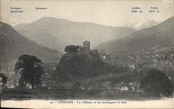 CPA Lourdes Le Chateau et les Montagnes du Sud 
