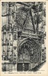 CPA Gisors Eure Cathedrale Rosace Portail Nord 