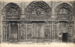 CPA Cathedrale de Chartres Portail Royal 