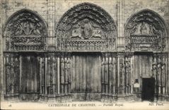 CPA Cathedrale de Chartres Portail Royal 