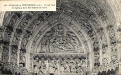 CPA Cathedrale de Chartres E et L Portail Nord Le tympan