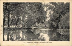 CPA Chateau d'Anet Le Parc et le Canal 