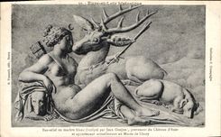 CPA Eure et Loir Historique Bas relief en marbre blanc Château d'Anet