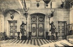 CPA Chateau d'Anet E et L Vestibule et Entree des Salons Chasse