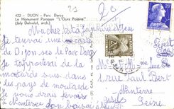 CPA Dijon Parc Darcy Le Monument Pompon L'ours polaire 