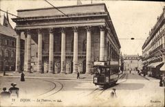 CPA Dijon Le Theatre Tramway