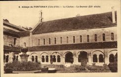 CPA Abbaye de Fontenay Cote d'Or Le Cloitre Le Dorloir 