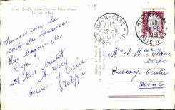 CPA Dijon Cote d'Or Place Wilson Le Jet d'Eau 