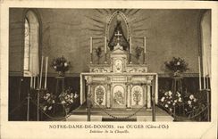 CPA Notre Dame de Domois par Ouges Cote d'Or Interieur de la Chapelle 