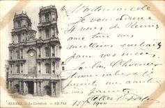 CPA Rennes La Cathedrale Carte 1900