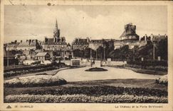 CPA St Malo Le Chateau et la Porte St Vincent 