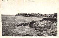 CPA Dinard St Enogat Un coin de la Plage a maree haut 