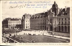 CPA Rennes Palais du Commerce et Jardins sur la Villaine 