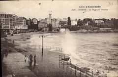 CPA Dinard La Plage par tempete 