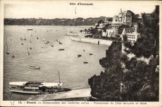 CPA Dinard Debarcadere des Vedettes vertes Promenade du Clair de Lune et Rade 