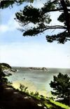 CPA Cancale Ille et Vilaine La Plage et le fameaux rocher 