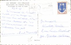 CPA Dinard Embarcadere des Vedettes Vertes Promenade du Clair de Lune