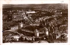 CPA Fougeres Vue generale prise en avion 
