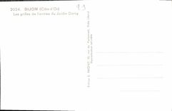 CPA Dijon Cote d'Or Les grilles de l'entree du Jardin Darcy 