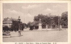 CPA Dijon Place Darcy Statue de Francois Rude 