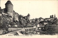 CPA Semur Le Donjon et le Pont Pinard 
