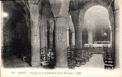 CPA Dijon Crypte de la Cathedrale Saint Benigne 